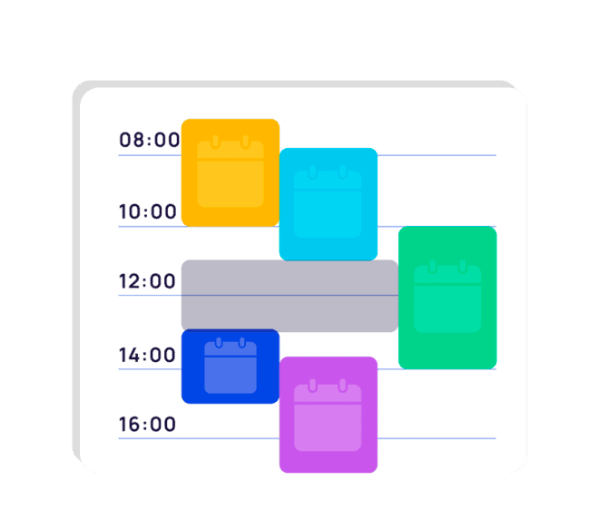 Logiciel de Gestion de Projets Facility Project avec la vue sur le calendrier du projet et des équipes.